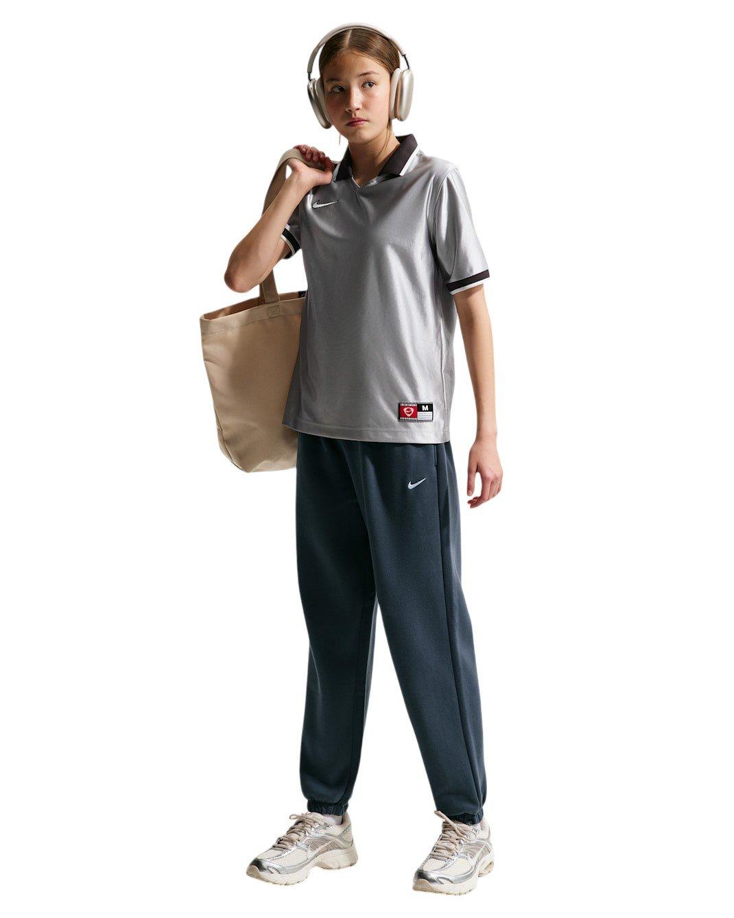 Nike Big Girls' Sportswear Studio Fleece Loose Pants - Blue - BLUE